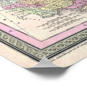 Poster Carte ancienne de Russie, 1853 (Coin)