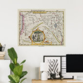 Poster Carte ancienne du "Paradis" (Bureau à domicile)