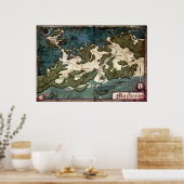 Poster Carte annotée de Mordent (Ravenloft) (Cuisine)