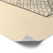 Poster Carte antique de Baltimore Maryland 1866 (Coin)