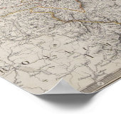 Poster Carte antique de la Suisse (Coin)