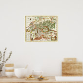 Poster Carte antique de l'Allemagne c. 1657 (Cuisine)