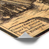 Poster Carte antique de l'Amérique (Coin)