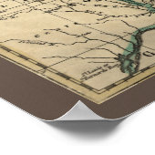 Poster Carte antique de l'Amérique du Nord, restaurée, 17 (Coin)