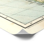 Poster Carte antique de l'Amérique du Sud (Coin)