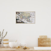 Poster Carte antique de l'Asie | 1696 (Cuisine)