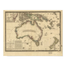 Carte antique de l'Australie 1826