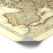 Poster Carte antique de l'Europe 1769 (Coin)