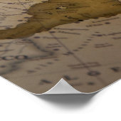 Poster Carte antique de l'Europe. Vieux monde. (Coin)