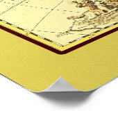 Poster Carte antique de l'hémisphère occidental ~ 1700's (Coin)