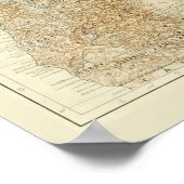 Poster Carte antique de l'Oregon (Coin)