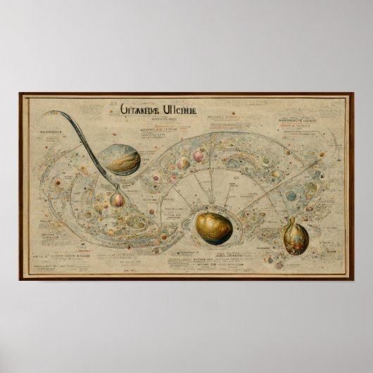 Poster Carte antique de l'uranus (Devant)