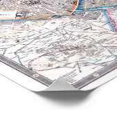 Poster Carte antique de Paris (Coin)