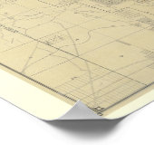 Poster Carte antique de Portland, Oregon (Coin)