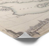 Poster Carte antique de Stockholm, Suède (Coin)