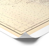 Poster Carte antique de Tampa Bay Floride (Coin)