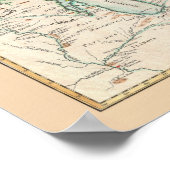 Poster Carte antique des Grands Lacs (Coin)