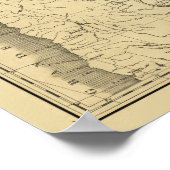 Poster Carte antique du Brésil en 1821 (Coin)