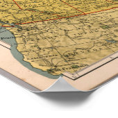 Poster Carte antique du Canada (Coin)