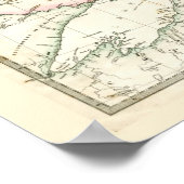 Poster Carte antique du lac Supérieur (Coin)