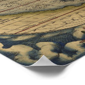 Poster Carte antique du monde (Coin)