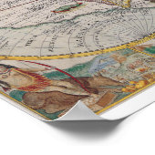 Poster Carte antique du monde 1594 (Coin)