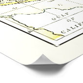 Poster Carte Arizona 1891 Villes, Rail et Réservations (Coin)