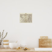 Poster Carte Asie (Cuisine)