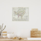 Poster Carte Asie (Cuisine)