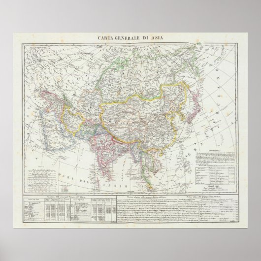 Poster Carte Asie (Devant)