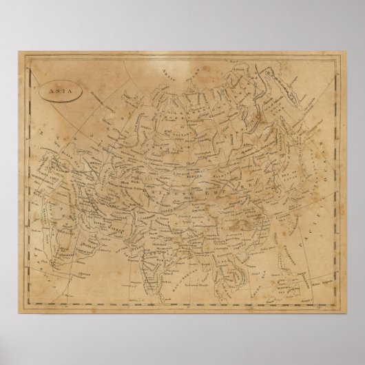 Poster Carte Asie 3 (Devant)