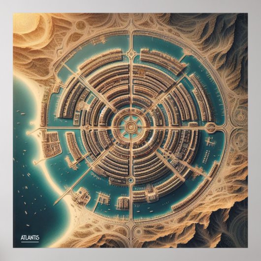 Poster Carte Atlantis (Devant)