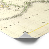 Poster Carte Atlas Amérique du Nord (Coin)