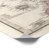 Poster Carte Atlas d'Angleterre (Coin)