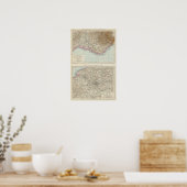 Poster Carte Atlas de France (Cuisine)