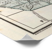 Poster Carte Atlas de Géorgie (Coin)