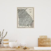 Poster Carte Atlas de Géorgie (Cuisine)