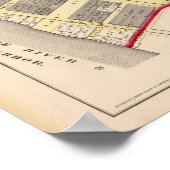Poster Carte Atlas de la première église congrégationnell (Coin)