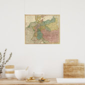 Poster Carte Atlas de l'Empire allemand (Cuisine)