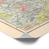 Poster Carte Atlas de l'Europe centrale (Coin)