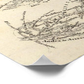 Poster Carte Atlas des rivières (Coin)