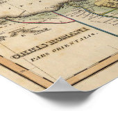 Poster Carte Atlas du Moyen-Orient (Coin)