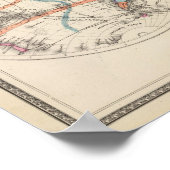 Poster Carte Atlas mondial avec courants et alizés (Coin)