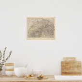 Poster Carte Atlas Suisse (Cuisine)