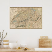 Poster Carte Atlas Suisse 2 (Cuisine)