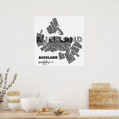 Poster Carte Auckland (Cuisine)