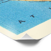 Poster Carte automobile de Martha's Vineyard Island (Coin)