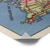 Poster Carte automobile des touristes de Cape Cod (Coin)