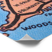 Poster Carte automobile détaillée de Cape Cod (Coin)