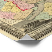 Poster Carte Autour De La Ville De Philadelphie (Coin)